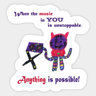 DJ Catnip Music Inside You Gabbys Dollhouse Sticker